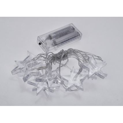 Cadena de Navidad LED 10xLED/2xAA 2,5m blanco cálido