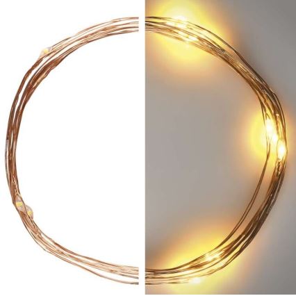 Cadena de Navidad LED 20xLED/2,4m blanco cálido