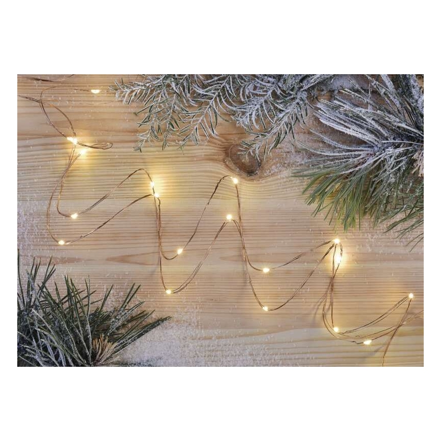 Cadena de Navidad LED 20xLED/2,4m blanco cálido