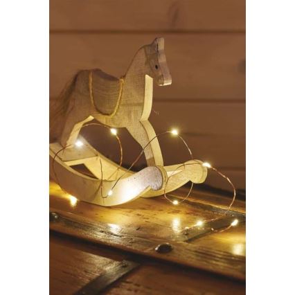 Cadena de Navidad LED 20xLED/2,4m blanco cálido