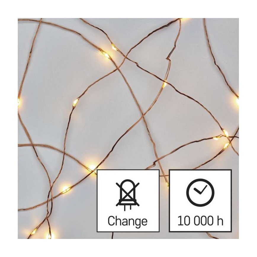 Cadena de Navidad LED 20xLED/2,4m blanco cálido