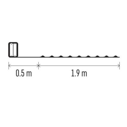 Cadena de Navidad LED 20xLED/2,4m blanco cálido