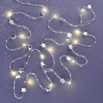 Cadena de Navidad LED 20xLED/2xAA 2,2 m blanco cálido