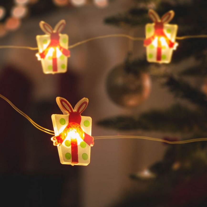 Cadena de Navidad LED 20xLED/2xAA 2,2m blanco cálido