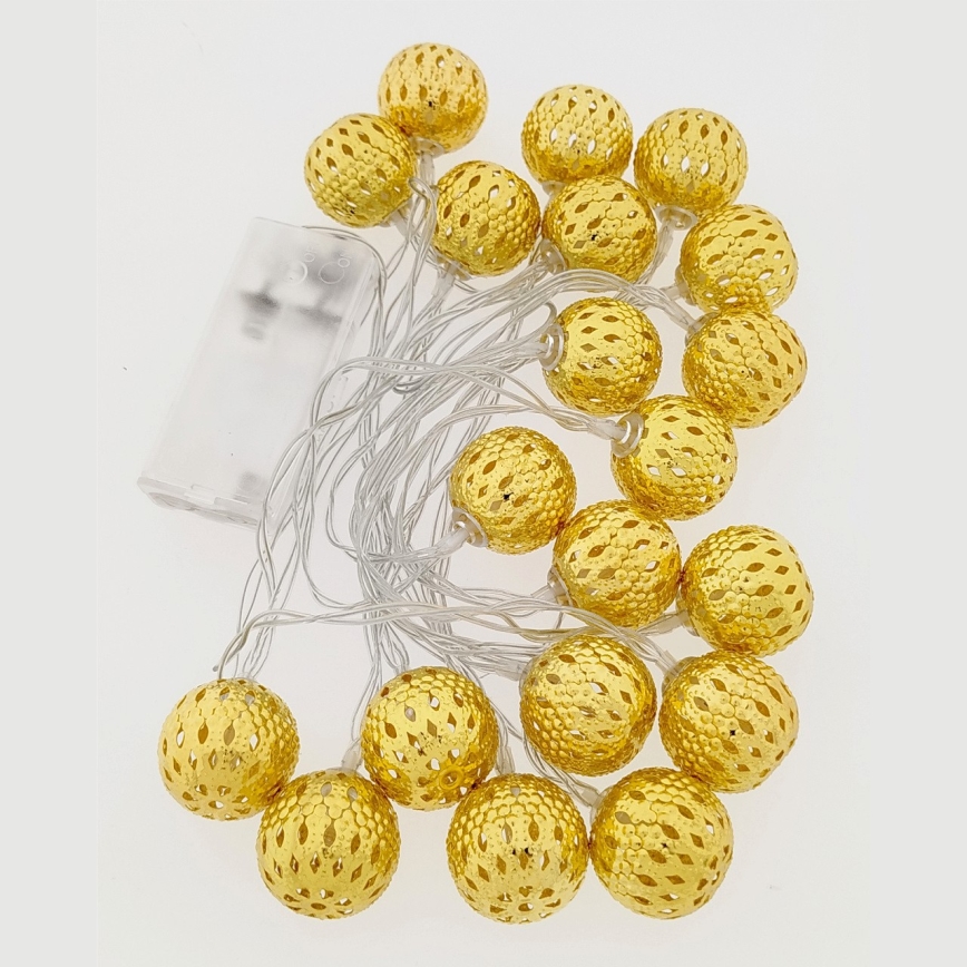 Cadena de Navidad LED 20xLED/3xAA 2,5m blanco cálido