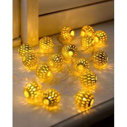 LED Cadena de Navidad 2,5 m 20xLED/3xAA 2700K