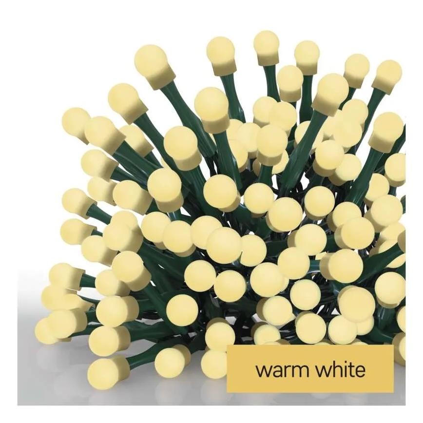 Cadena de Navidad LED 300xLED/230V/8 funciones 35m IP44 blanco cálido