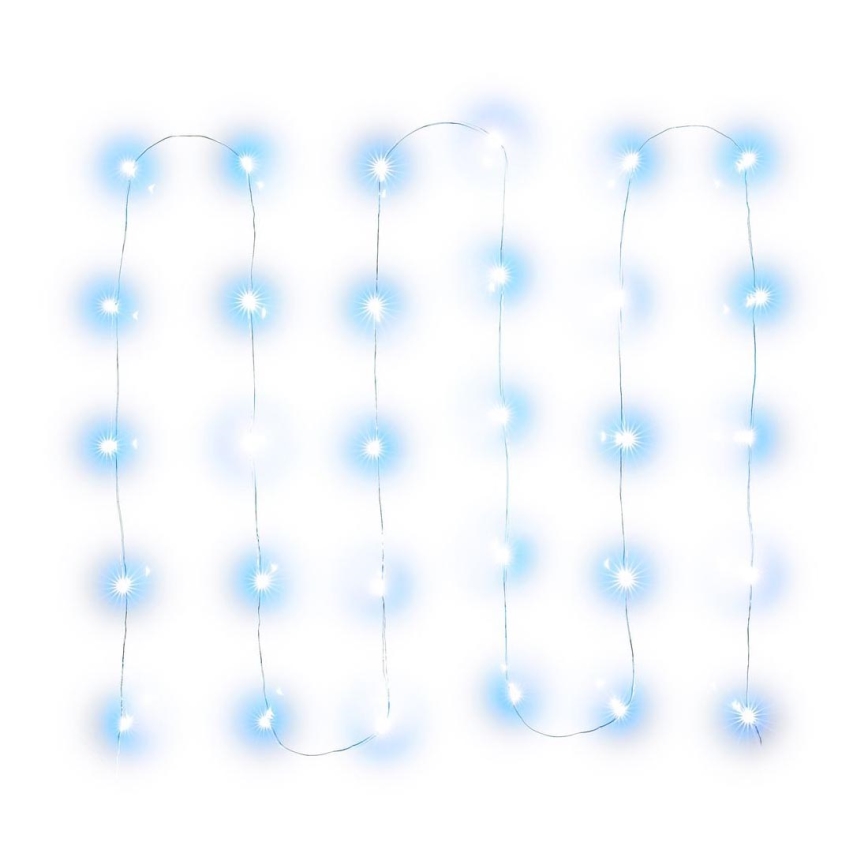 Cadena de Navidad LED 30xLED/3xAA 3,3m blanco frío