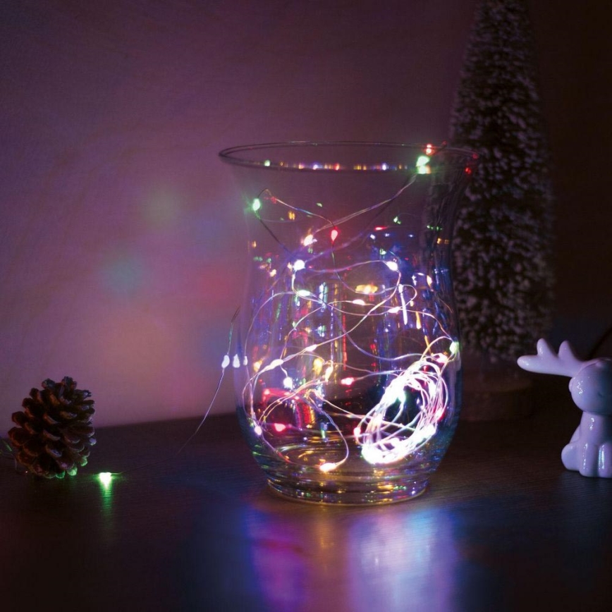 Cadena de Navidad LED 50xLED/3xAA 5,25m multicolor