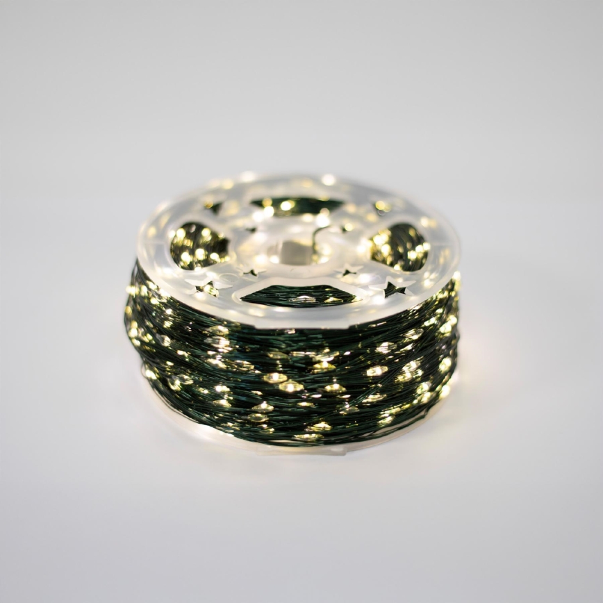 Guirnalda de Navidad LED para exterior 1500 LEDs/230V 8 funciones 153 m IP44 blanco cálido + mando a distancia