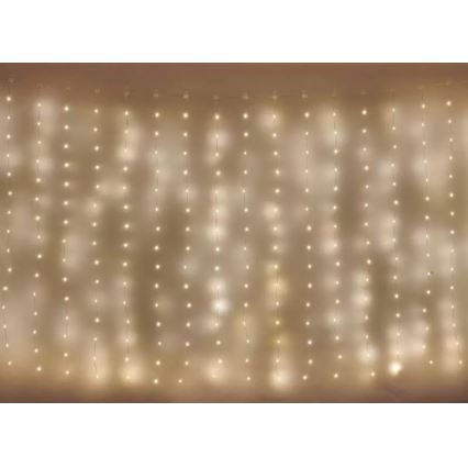 Cadena de navidad LED para exteriores 180xLED/8 funciones 6,7 m IP44 blanco cálido
