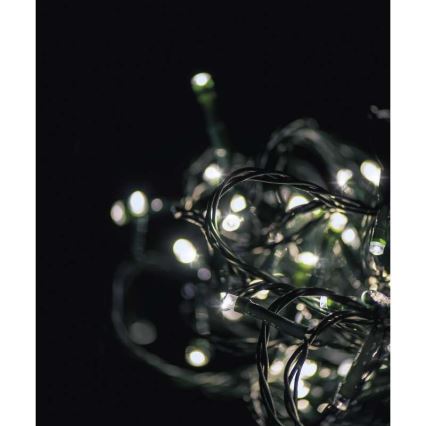 Cadena de Navidad LED para exteriores 180xLED/8 funciones 8m IP44 blanco frío
