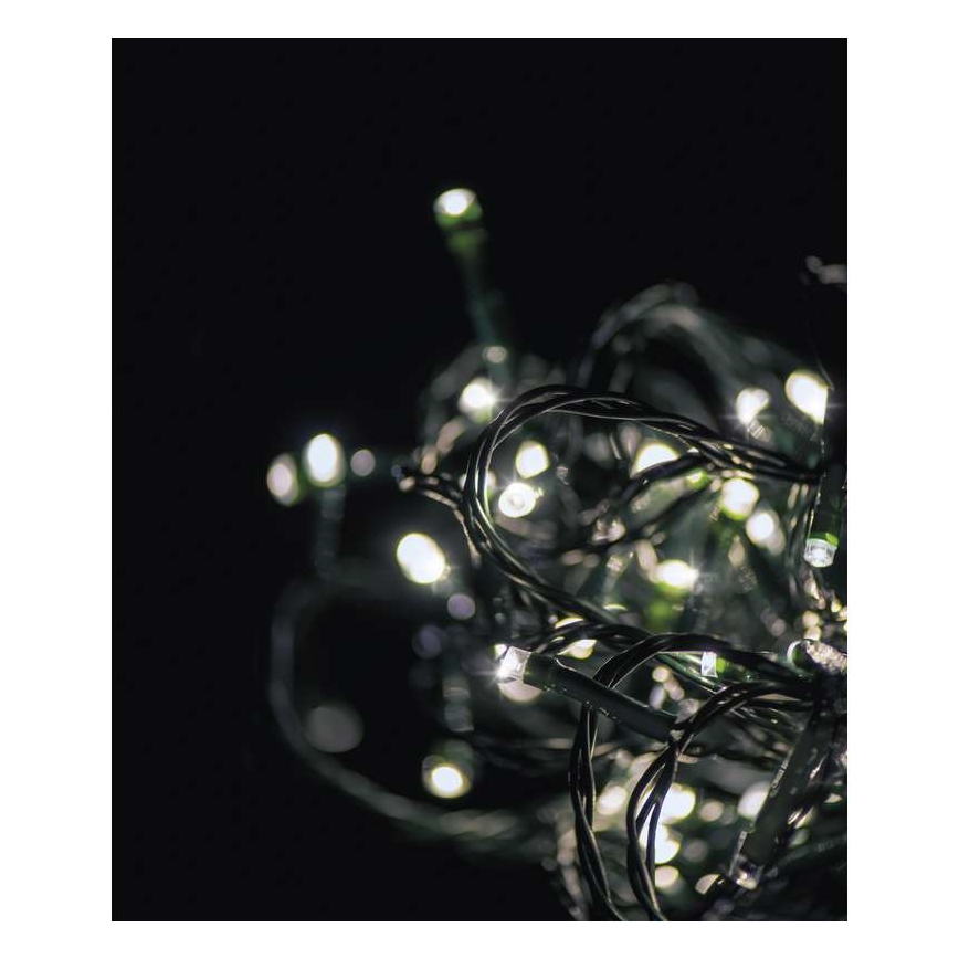 Cadena de Navidad LED para exteriores 180xLED/8 funciones 8m IP44 blanco frío