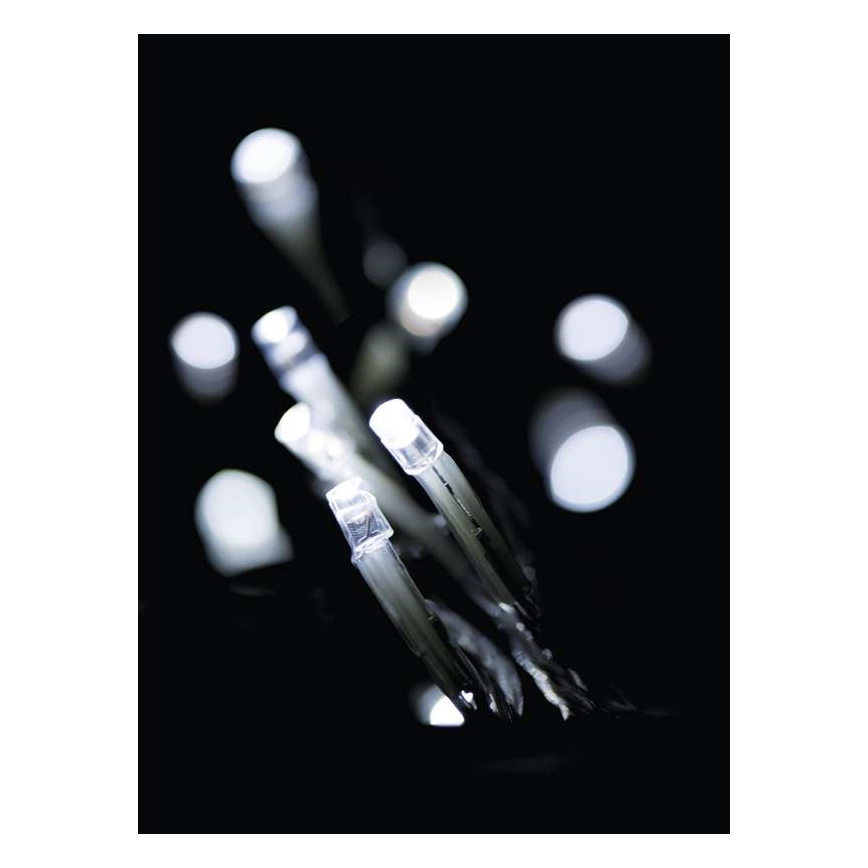 Cadena de Navidad LED para exteriores 180xLED/8 funciones 8m IP44 blanco frío
