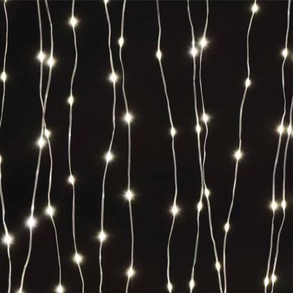 Cadena de navidad LED para exteriores 300xLED/8 funciones 7,9 m IP44 blanco cálido