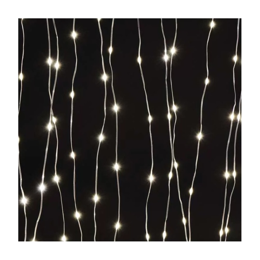 Cadena de navidad LED para exteriores 300xLED/8 funciones 7,9 m IP44 blanco cálido