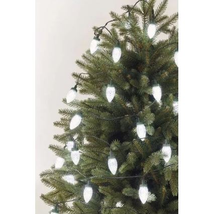 Cadena de Navidad LED para exteriores 50xLED/8 funciones 14,8 m IP44 blanco frío
