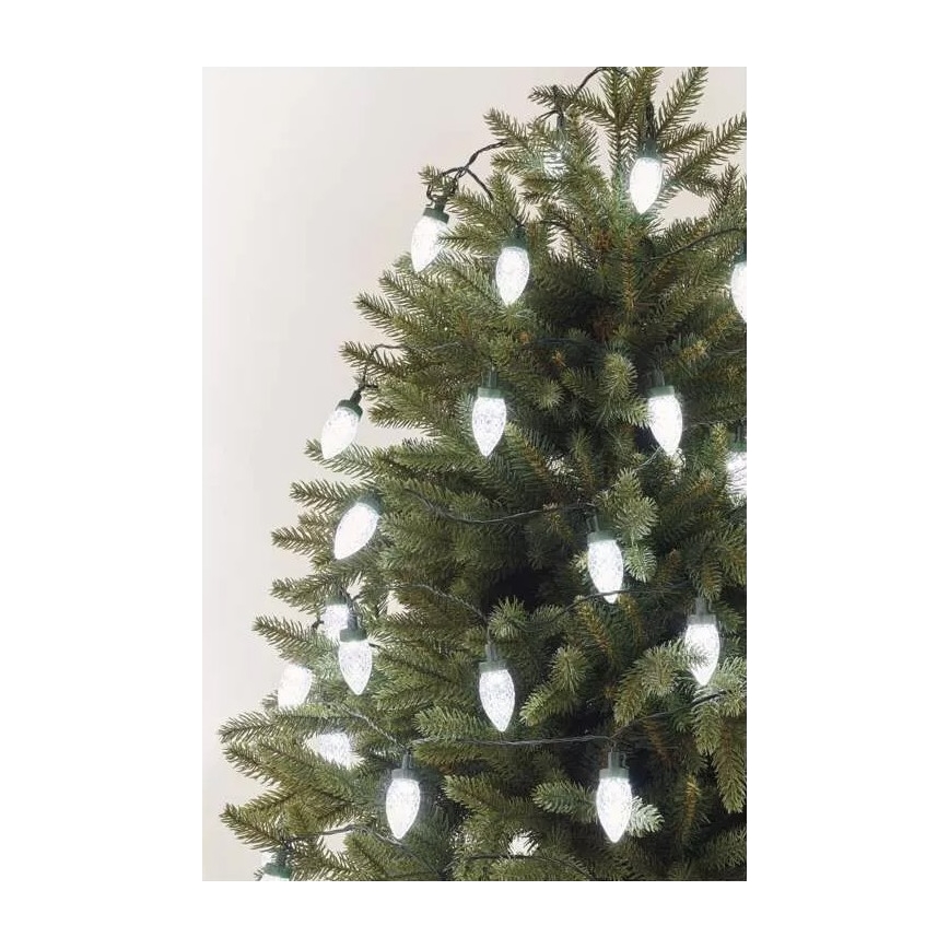 Cadena de Navidad LED para exteriores 50xLED/8 funciones 14,8 m IP44 blanco frío