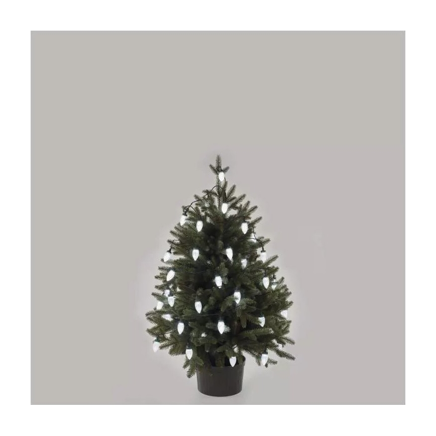 Cadena de Navidad LED para exteriores 50xLED/8 funciones 14,8 m IP44 blanco frío