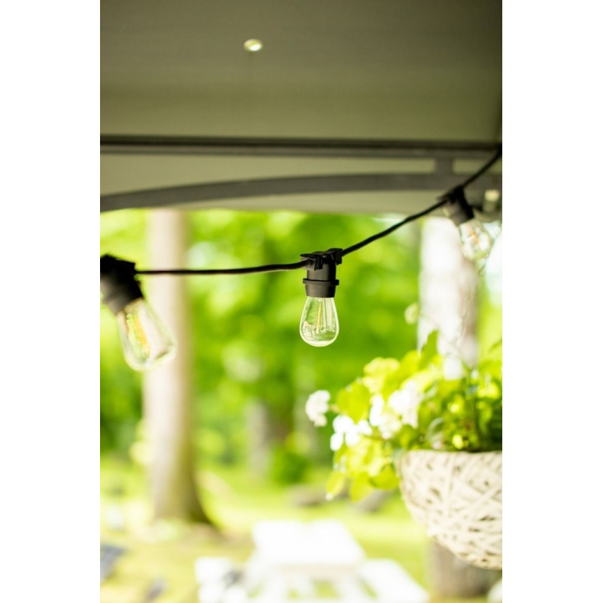 Cadena decorativa de exterior MIMOSA 20xE27/1,3W/230V IP44 20m
