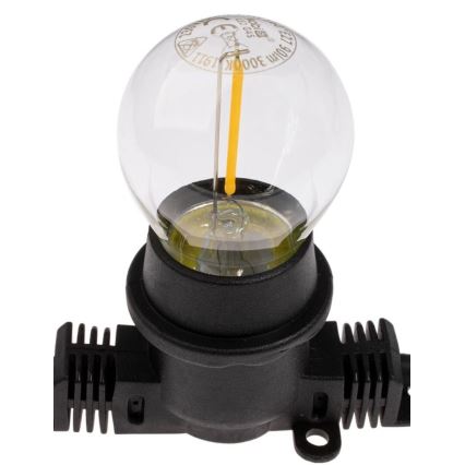 Cadena decorativa de exterior MIMOSA 20xE27/1,3W/230V IP44 20m