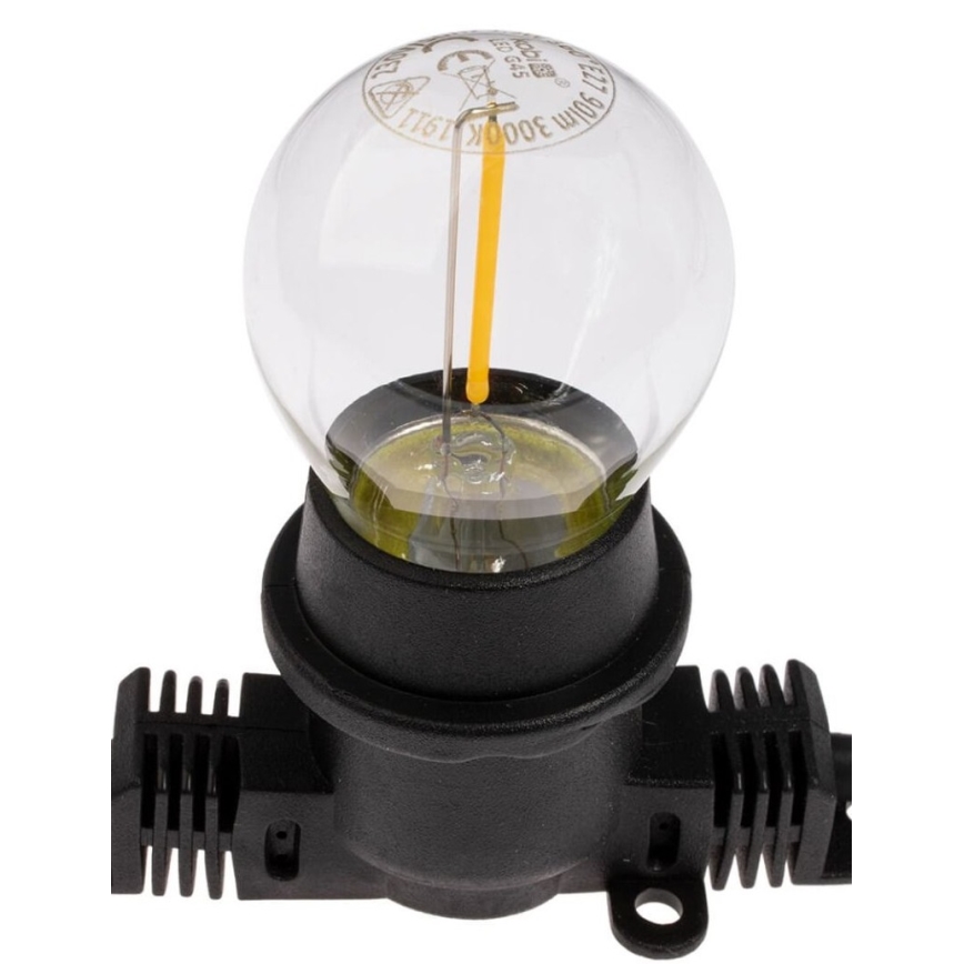 Cadena decorativa de exterior MIMOSA 20xE27/1,3W/230V IP44 20m
