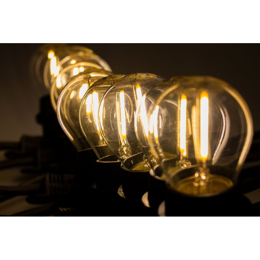 Cadena decorativa de exterior MIMOSA 20xE27/1,3W/230V IP44 20m