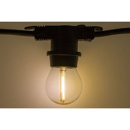 Cadena decorativa de exterior MIMOSA 20xE27/1,3W/230V IP44 20m