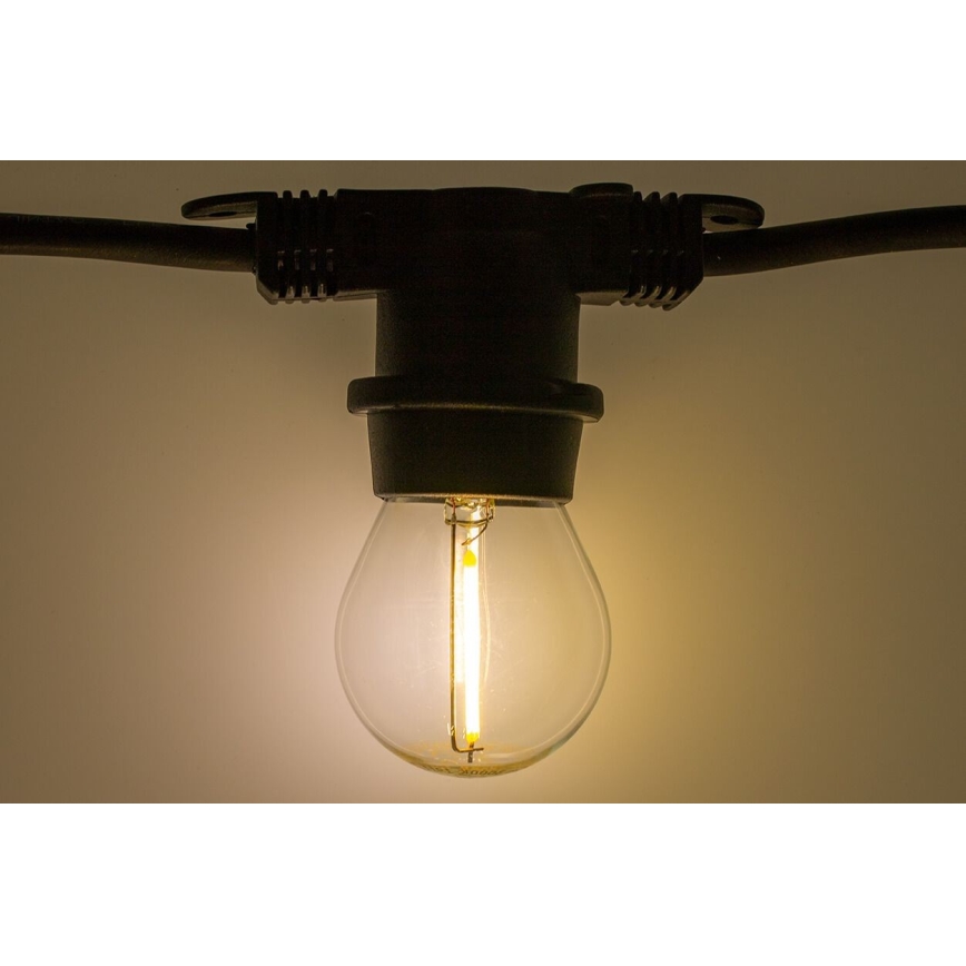 Cadena decorativa de exterior MIMOSA 20xE27/1,3W/230V IP44 20m