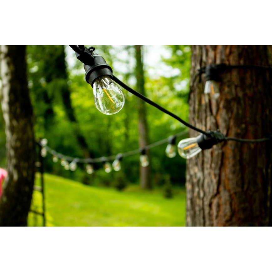 Cadena decorativa de exterior MIMOSA 20xE27/1,3W/230V IP44 20m