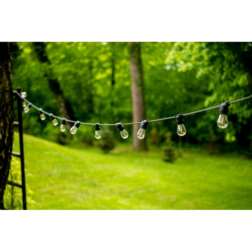 Cadena decorativa exterior MIMOSA 20xE27/1,3W/230V IP44 10m