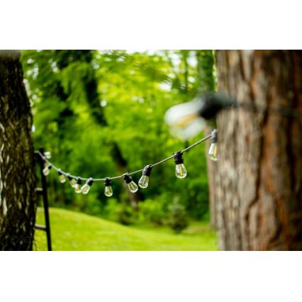 Cadena decorativa exterior MIMOSA 20xE27/1,3W/230V IP44 10m