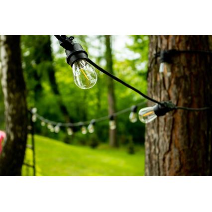 Cadena decorativa exterior MIMOSA 20xE27/1,3W/230V IP44 20m