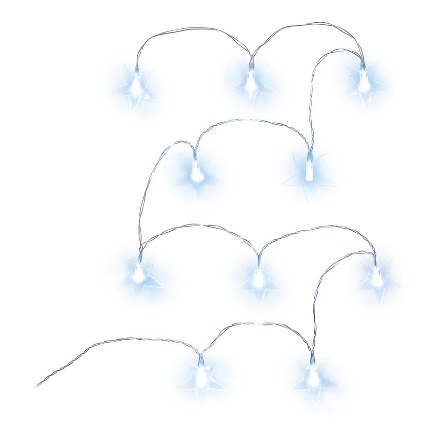 Cadena decorativa LED 10xLED/2xAA 1,8 m blanco frío