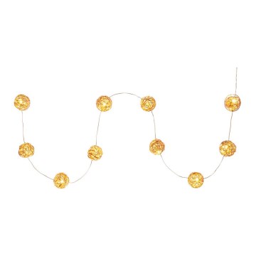 Cadena decorativa LED 10xLED/2xAA — blanco cálido
