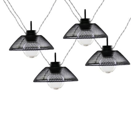 Cadena decorativa LED ASTRA 10xLED/2xAA 2,1 m negro