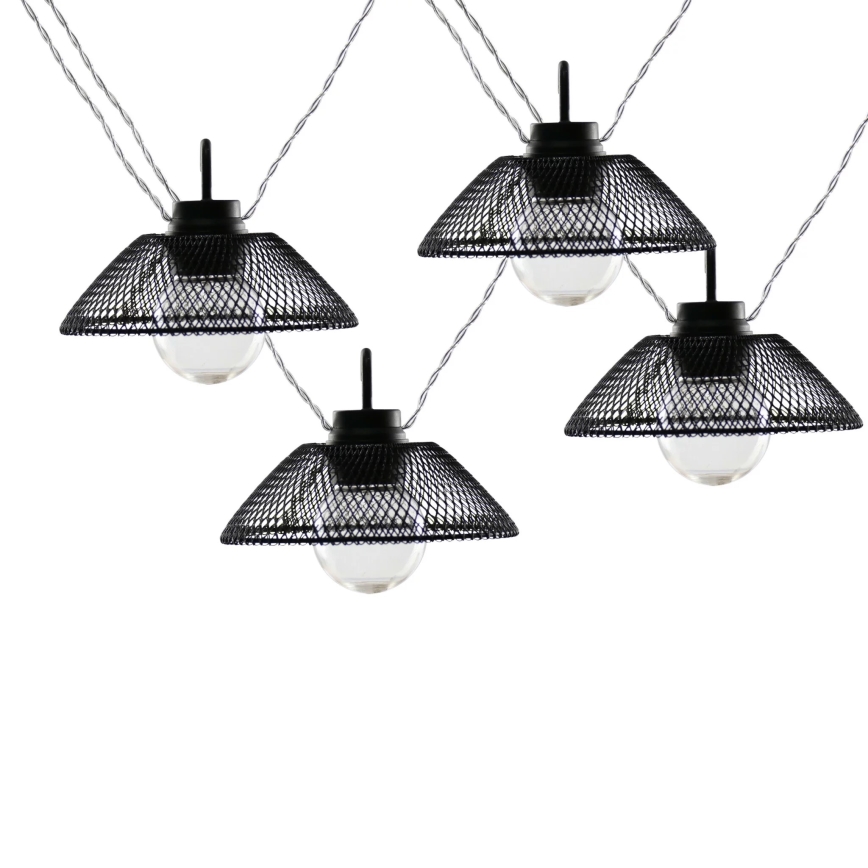 Cadena decorativa LED ASTRA 10xLED/2xAA 2,1 m negro