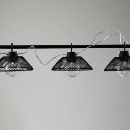 Cadena decorativa LED ASTRA 10xLED/2xAA 2,1 m negro