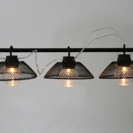 Cadena decorativa LED ASTRA 10xLED/2xAA 2,1 m negro