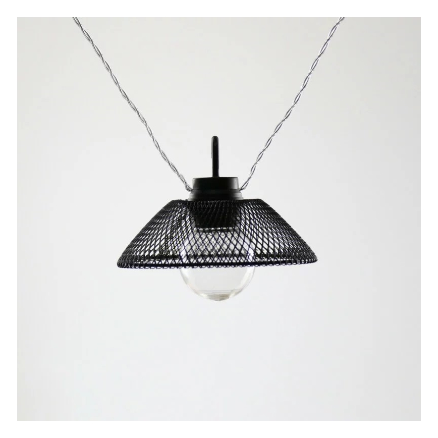 Cadena decorativa LED ASTRA 10xLED/2xAA 2,1 m negro