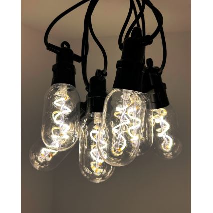 Cadena decorativa LED de exterior 6xLED/0,6W/230V 4,5 m IP44 negra
