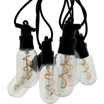 Cadena decorativa LED de exterior 6xLED/0,6W/230V 4,5 m IP44 negra
