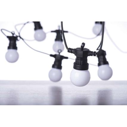 Cadena decorativa LED para exteriores 10xLED/10m IP44 blanco