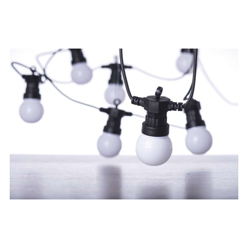 Cadena decorativa LED para exteriores 10xLED/10m IP44 blanco