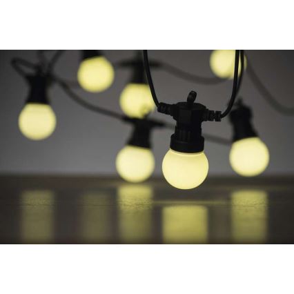 Cadena decorativa LED para exteriores 10xLED/10m IP44 blanco