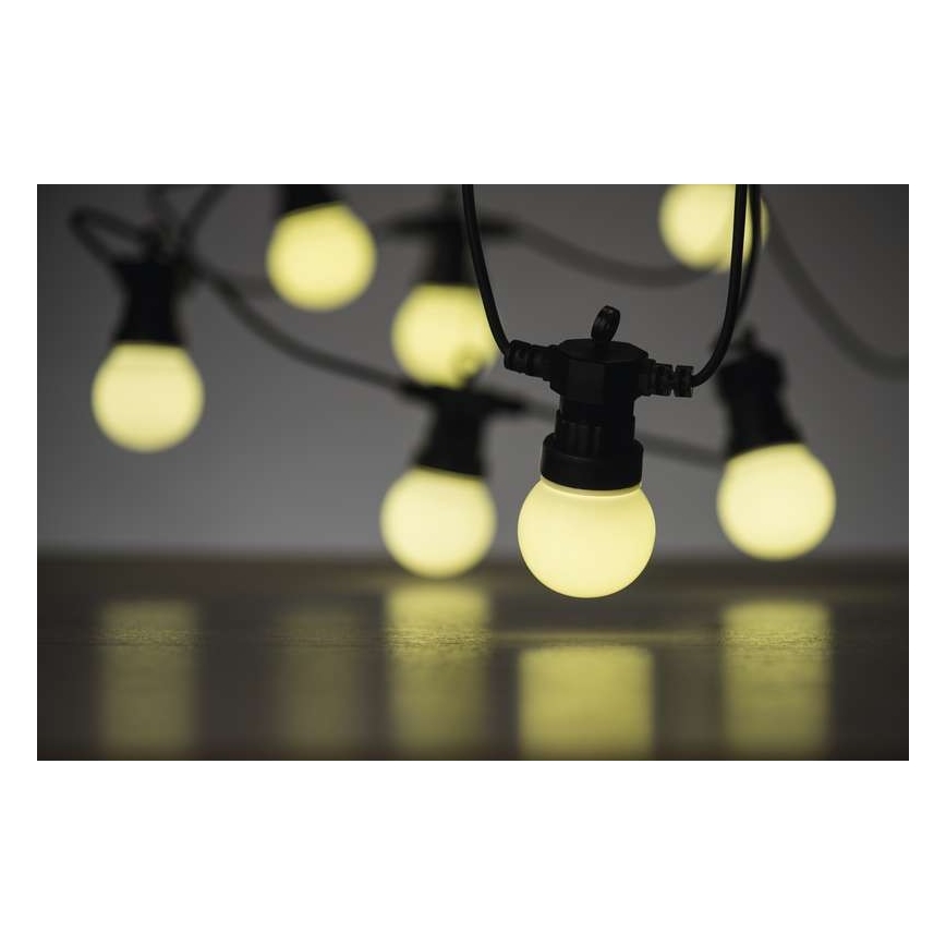 Cadena decorativa LED para exteriores 10xLED/10m IP44 blanco