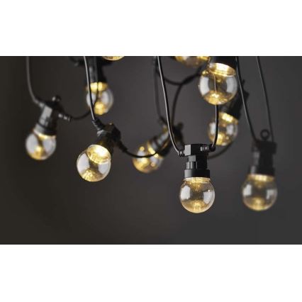 Cadena decorativa LED para exteriores 10xLED/10m IP44 transparente