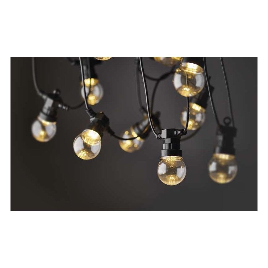 Cadena decorativa LED para exteriores 10xLED/10m IP44 transparente