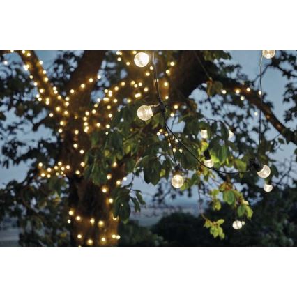 Cadena decorativa LED para exteriores 10xLED/10m IP44 transparente