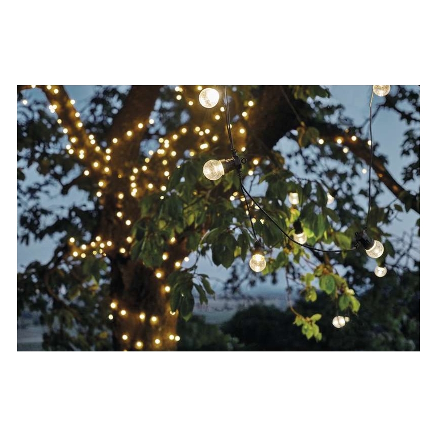 Cadena decorativa LED para exteriores 10xLED/10m IP44 transparente